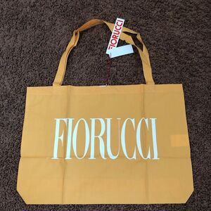 Fiorucci Angels Yellow Tote Bag Women's Casual Graphic Shoulder Bag NWT